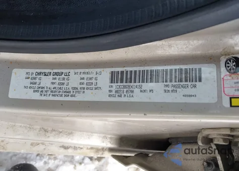 2014 Chrysler 200 Touring z USA, uszkodzony, nr VIN 1C3CCBBG9EN114152